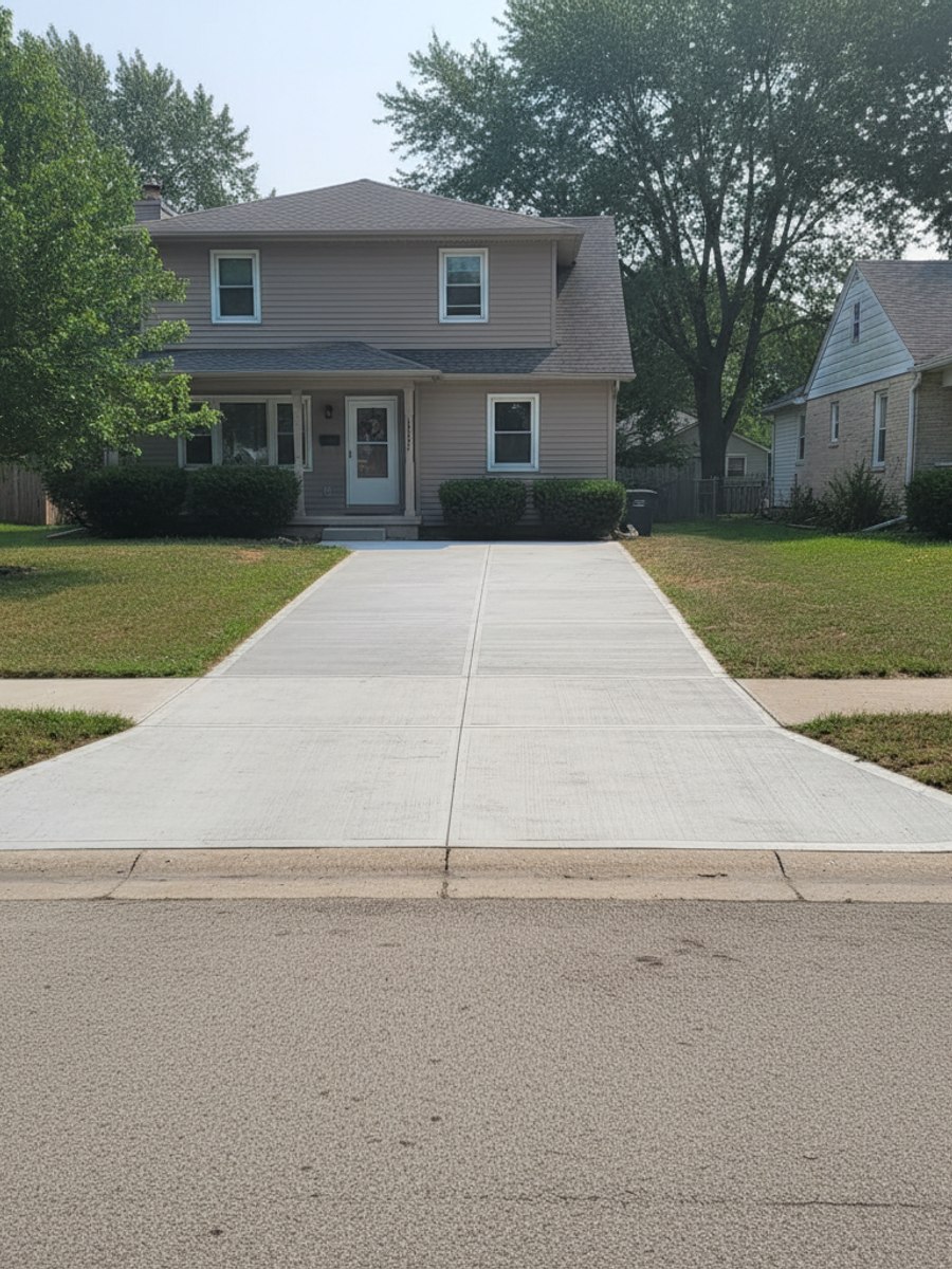 Concrete Driveways completed by Horizon Concrete in Milford, IN